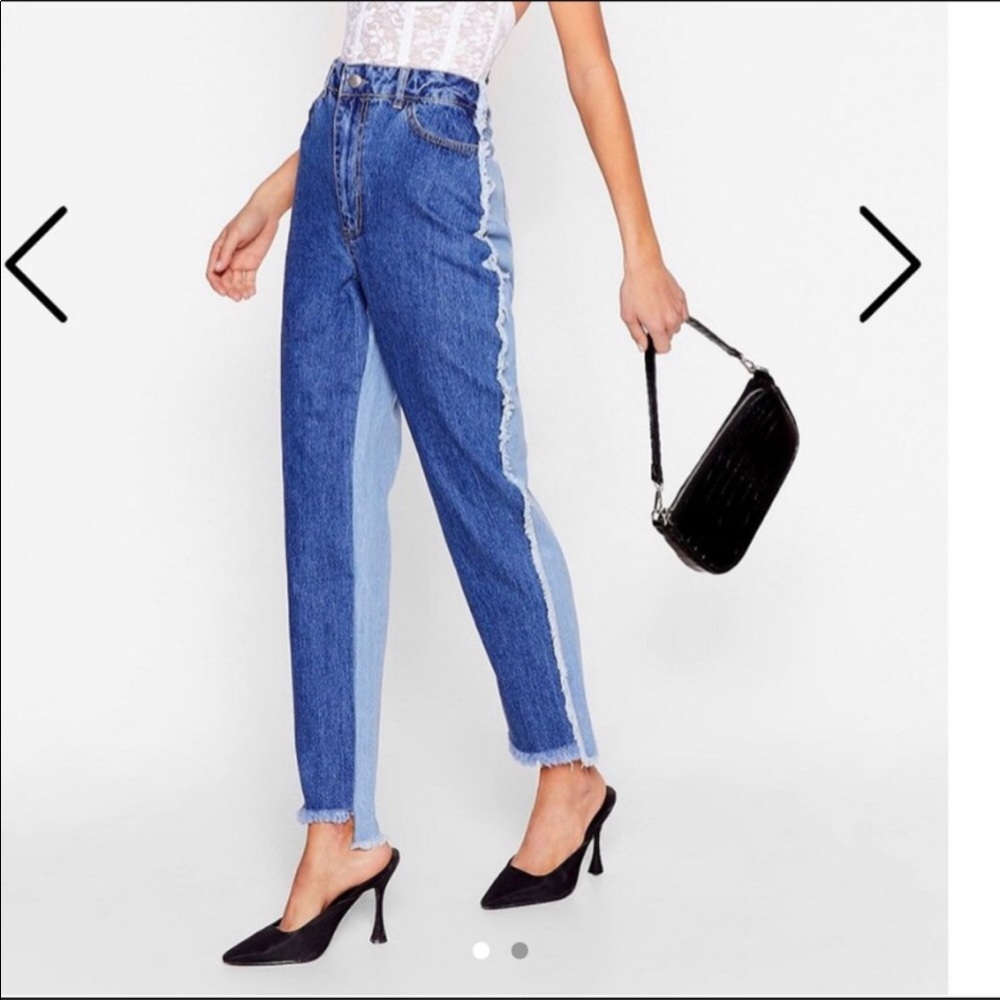 Nasty Gal two tone jeans